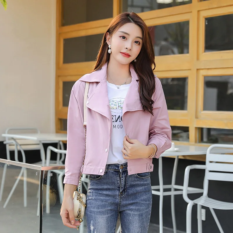 Women's Coat Autumn Coat Small Jacket Female 2019 Autumn New Korean Temperament Loose Street Dress Short Casual Woman Coat Cool
Women's Coat Autumn Coat Small Jacket Female 2019 Autumn New Korean Temperament Loose Street Dress Short Casual Woman Coat Cool