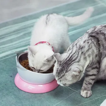 Stainless Steel Anti-slip Cat Food Water Bowel Stand Food Dish Dog Cat Neck Protection Dish Tilted Feeder Pet Dogs Cats
Stainless Steel Anti-slip Cat Food Water Bowel Stand Food Dish Dog Cat Neck Protection Dish Tilted Feeder Pet Dogs Cats