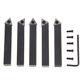5Pc 1/2 inch Lathe Indexable Carbide Insert + Turning Tool Bit Holder Set
5Pc 1/2 inch Lathe Indexable Carbide Insert + Turning Tool Bit Holder Set