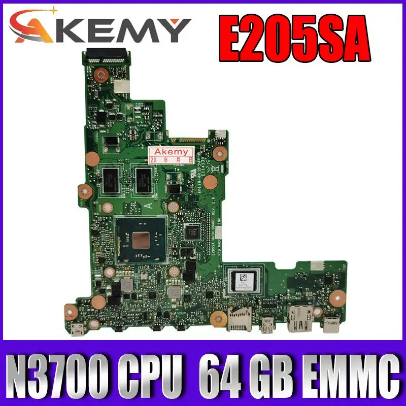 Фото AKemy E205SA материнская плата для ноутбука N3700 CPU 4 ГБ ОЗУ 64 For Asus tp200sA E205S тестовая |