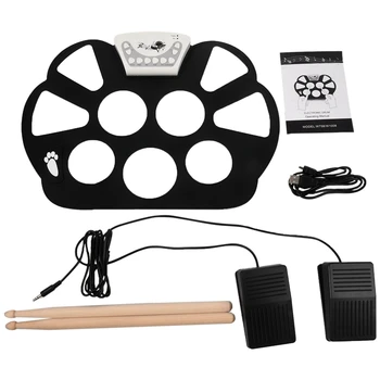 W758 Digital Portable 9 Pad Musical Instrument Electronic Roll-up Drum Kit 
W758 Digital Portable 9 Pad Musical Instrument Electronic Roll-up Drum Kit