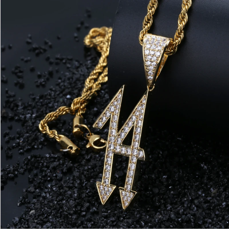 Hiphop personality network red Europe and America 14 digital pendant micro inlay 3A small zircon unisex necklace jewelry
Hiphop personality network red Europe and America 14 digital pendant micro inlay 3A small zircon unisex necklace jewelry