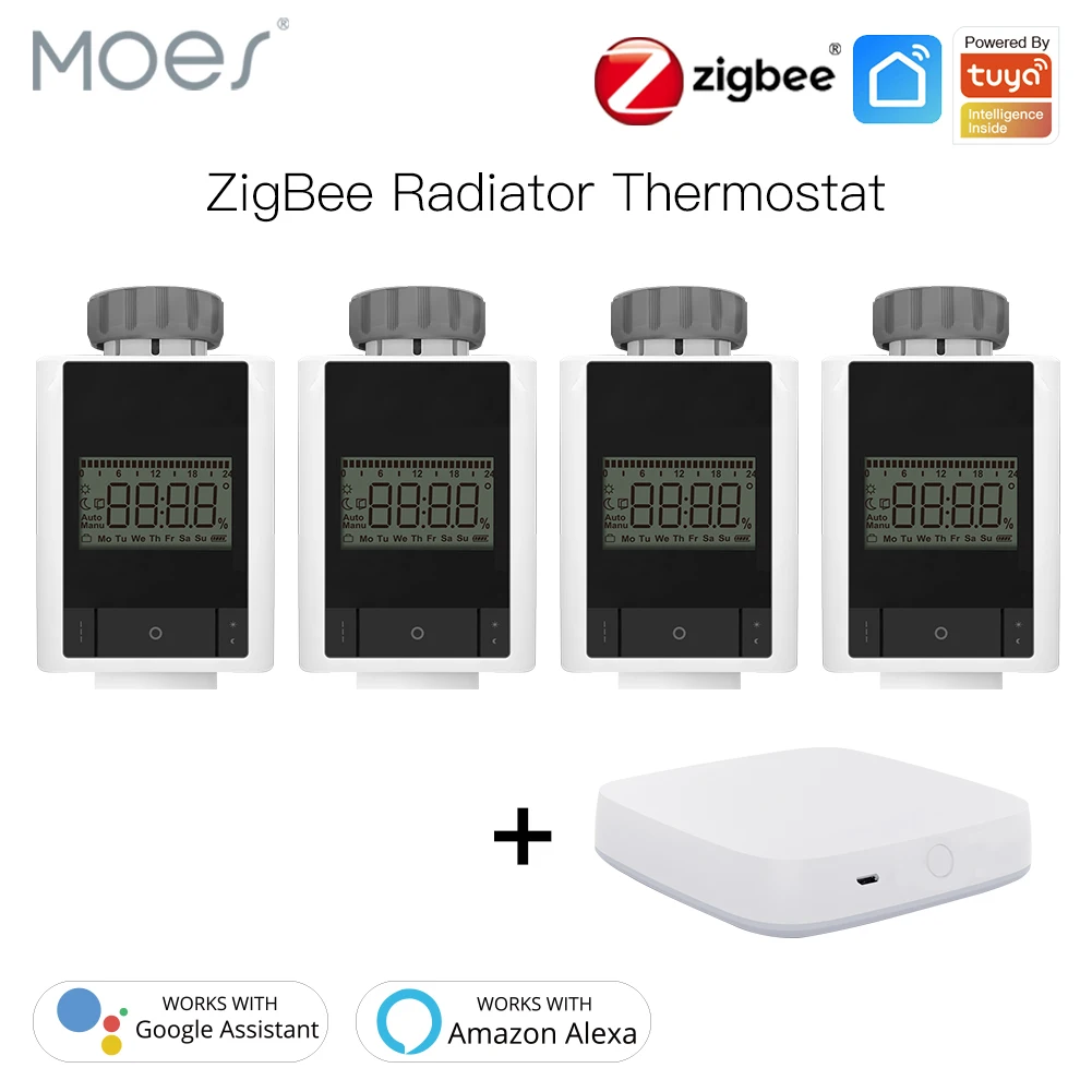 Tuya ZigBee 3.0 Smart Thermostatic Radiator Valve Home Thermostat Heater TRV Voice Control with Alexa Google home Smart Life
Tuya ZigBee 3.0 Smart Thermostatic Radiator Valve Home Thermostat Heater TRV Voice Control with Alexa Google home Smart Life