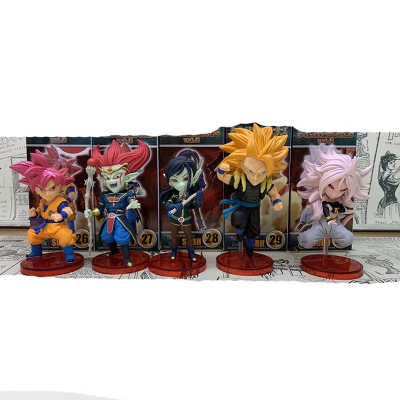 Dragon Ball 5pcs/set Goku Mini Action Figure 1/10 scale painted figure Devil Demigra Android 21# Gogeta PVC figure Toys Anime
Dragon Ball 5pcs/set Goku Mini Action Figure 1/10 scale painted figure Devil Demigra Android 21# Gogeta PVC figure Toys Anime