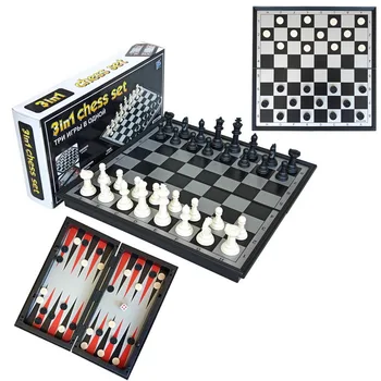 27CM Foldable Chess Backgammon Checkers Set Magnetic Board Game Game 3-in-1 International Chess Collection Portable Board Game
27CM Foldable Chess Backgammon Checkers Set Magnetic Board Game Game 3-in-1 International Chess Collection Portable Board Game