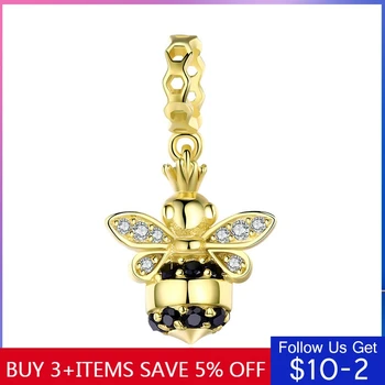 CodeMonkey Popular 925 Sterling Silver Queen of Bee Gold Color Bee Pendant Charm fit Charm Bracelets & Necklaces DIY Jewelry 831
CodeMonkey Popular 925 Sterling Silver Queen of Bee Gold Color Bee Pendant Charm fit Charm Bracelets & Necklaces DIY Jewelry 831