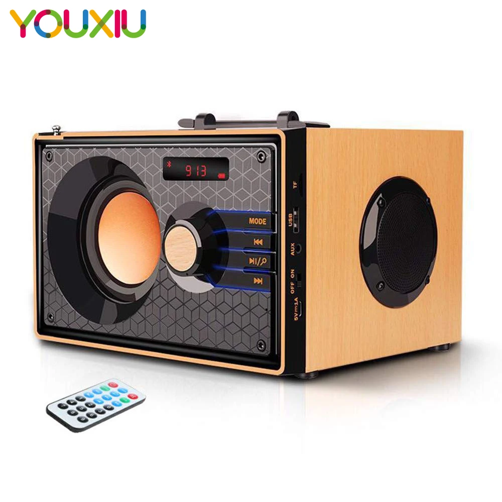 Portable wooden Speaker Wireless Outdoor Stereo Sound Retro Desktop Speakers with Subwoofer FM Radio Remote Control for iPhone
Portable wooden Speaker Wireless Outdoor Stereo Sound Retro Desktop Speakers with Subwoofer FM Radio Remote Control for iPhone