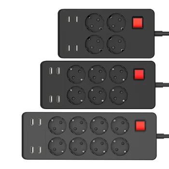 Multi Power Strip Electrical Socket EU Plug Extension Socket 4 USB Charging Port Surge Protector 4/6/8 AC Outlets with 1.8M Cord
Multi Power Strip Electrical Socket EU Plug Extension Socket 4 USB Charging Port Surge Protector 4/6/8 AC Outlets with 1.8M Cord