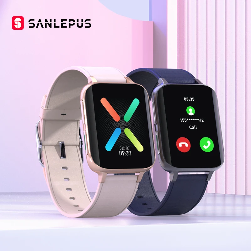 Новинка 2021 Смарт часы SANLEPUS для мужчин и женщин с Bluetooth звонков водонепроницаемые