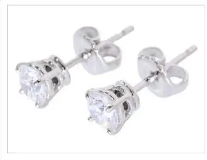 Фото Custom Order for PT950 0.25ct 4mm Round Cut Double Claw Prong Moissanite Earrings | Украшения и аксессуары