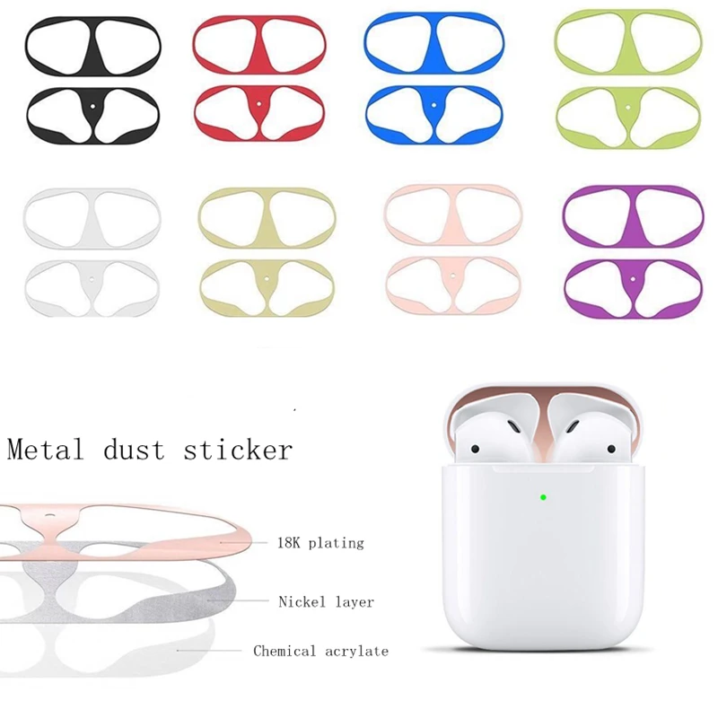 Metal Dust Guard sticker for Apple AirPods Case Cover Dust-proof Protective Sticker Skin Protector for Air Pods Accessories
Metal Dust Guard sticker for Apple AirPods Case Cover Dust-proof Protective Sticker Skin Protector for Air Pods Accessories