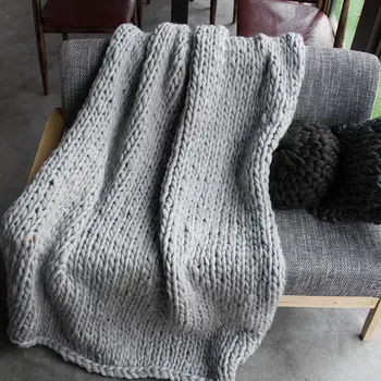 1.5m Large Warm Soft Hand-Knitted Blanket Wool Line Yarn Winter Chunky Sofa Throw
1.5m Large Warm Soft Hand-Knitted Blanket Wool Line Yarn Winter Chunky Sofa Throw