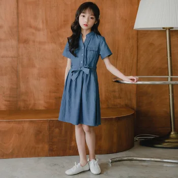 New Girls Dress 2020 Kids Jeans Dress Children Summer Clothes V-neck Personality Bow Denim Cotton Baby Princess Dress,#5575
New Girls Dress 2020 Kids Jeans Dress Children Summer Clothes V-neck Personality Bow Denim Cotton Baby Princess Dress,#5575