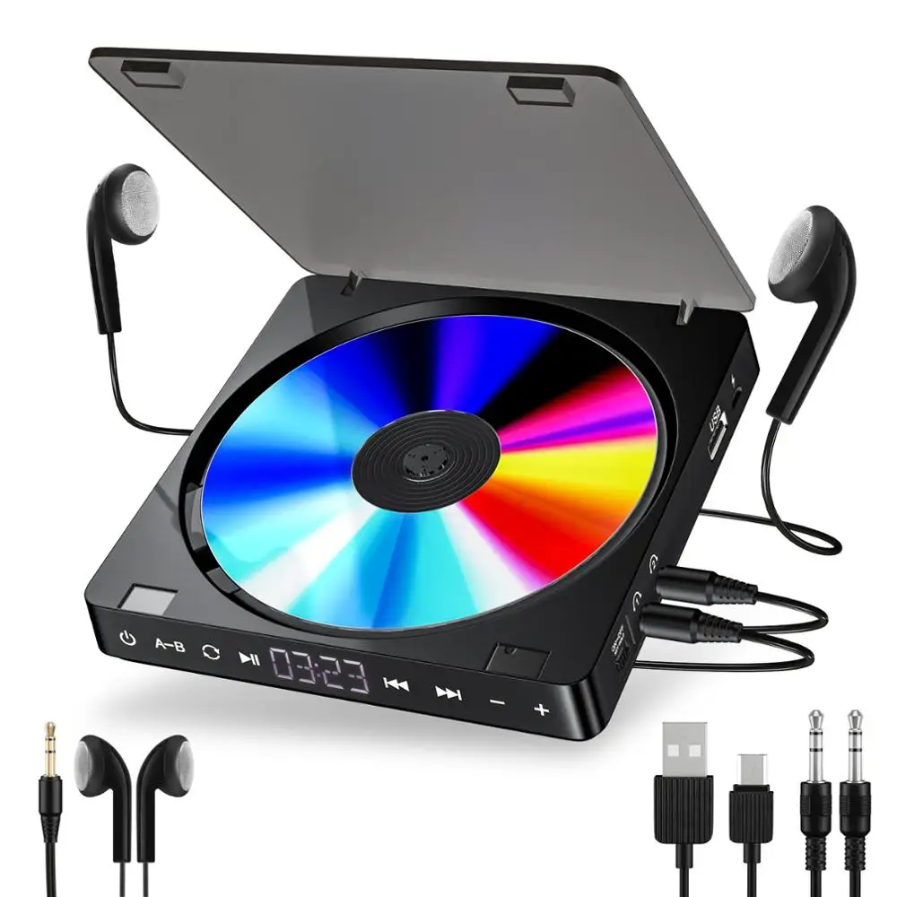 Sports Portable CD Player Rechargeable Touch Button Compact Disc Player Reproductor CD Double Headphones lecteur CD Walkman
Sports Portable CD Player Rechargeable Touch Button Compact Disc Player Reproductor CD Double Headphones lecteur CD Walkman