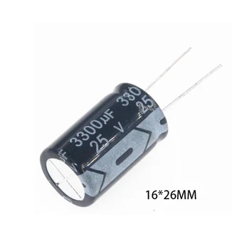 

10PCS 25v3300uf 3300uf25v 16*26MM 25v 3300uf 16x26 Electro Electrolytic capacitor