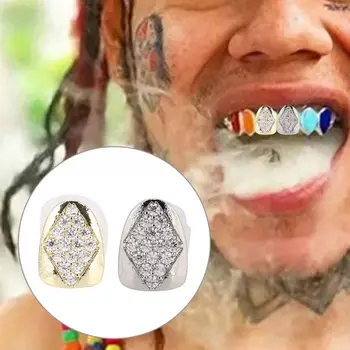 Gold Color Trendy Rock Rapper Hip Hop Mold Top & Bottom Grill Halloween Body Jewelry Single Tooth Bling Teeth
Gold Color Trendy Rock Rapper Hip Hop Mold Top & Bottom Grill Halloween Body Jewelry Single Tooth Bling Teeth