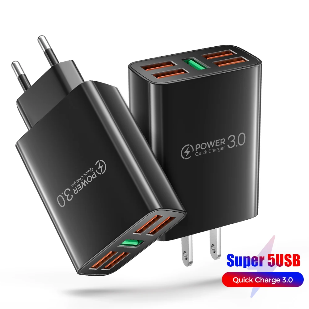 5.1A USB charger QC 3.0 Fast phone Charger For iphone 12 11 Samsung Xiaomi mi11 10 Huawei adapter Quick Charge | Мобильные телефоны