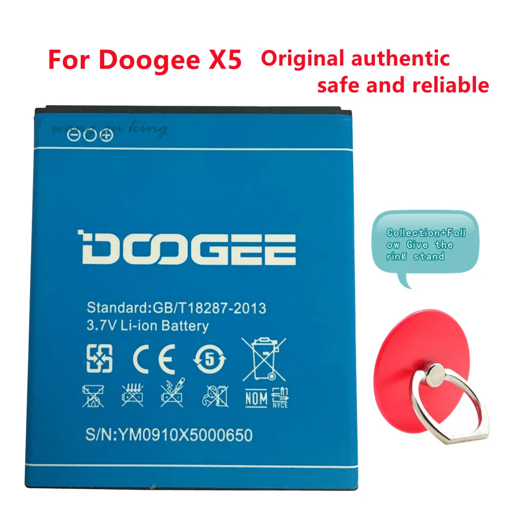 Оригинальная фотобатарея Для Doogee X5 Pro батареи 2400 мАч 3 7 в литий-ионная