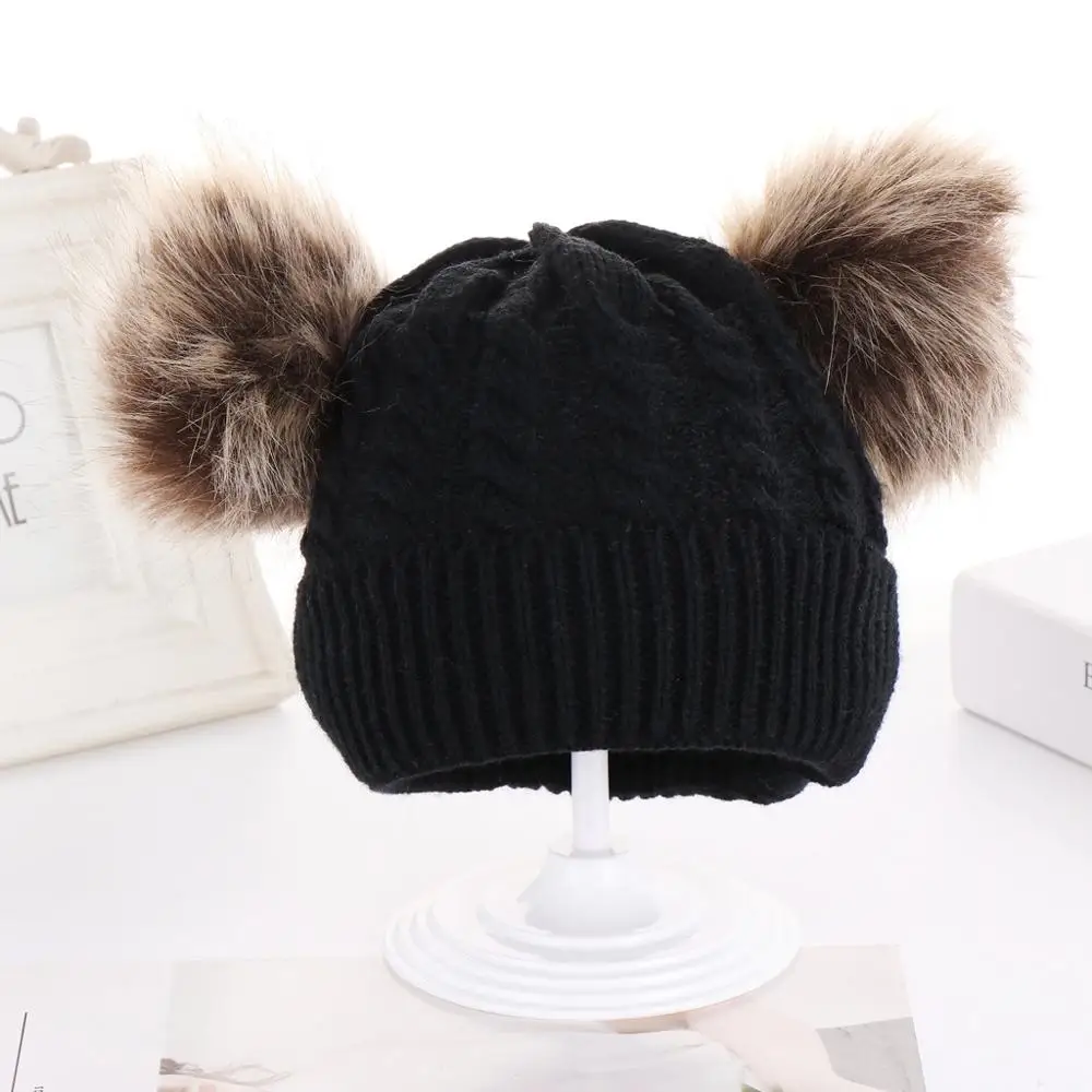 New autumn and winter European and American children's double wool ball twist knit hat hat knitted baby pullover cap in stock
New autumn and winter European and American children's double wool ball twist knit hat hat knitted baby pullover cap in stock