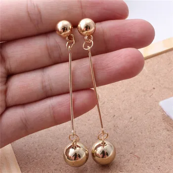 Trendy Accessory Gold&Silver Color Ball Earrings Long Drop Stud Wedding Party Jewelry
Trendy Accessory Gold&Silver Color Ball Earrings Long Drop Stud Wedding Party Jewelry