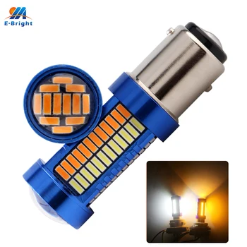 YM E-Bright 2PCS 1157 P21/5W 4014 108 SMD DRL & Turn Light Auto LED Car Light 12V Dual-Color Switchback Function White Amber
YM E-Bright 2PCS 1157 P21/5W 4014 108 SMD DRL & Turn Light Auto LED Car Light 12V Dual-Color Switchback Function White Amber