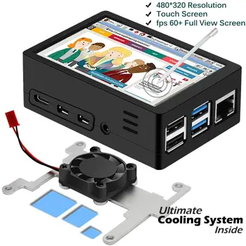 Raspberry Pi 4 Touchscreen, 3.5 inch 60+fps 480x320 Resolution HD with Cooling Fan and Case for Raspberry Pi 4 Model B/Pi 4b
Raspberry Pi 4 Touchscreen, 3.5 inch 60+fps 480x320 Resolution HD with Cooling Fan and Case for Raspberry Pi 4 Model B/Pi 4b