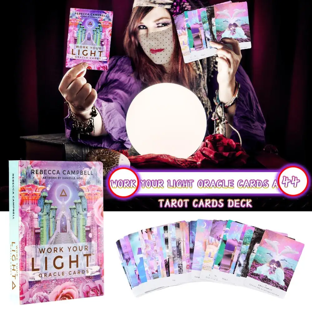 44 Sheets Work Your Light Oracle Tarot Cards Deck Board Game Card Box Party Table Games Playing Cards Family Entertainment
44 Sheets Work Your Light Oracle Tarot Cards Deck Board Game Card Box Party Table Games Playing Cards Family Entertainment