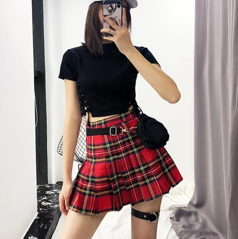 Plaid skirts dropping wild graduation