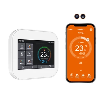 WiFi Thermostat for Water/Electric Floor Heating Phone APP Alexa Remote Control Temperature Controller LCD Touch Screen
WiFi Thermostat for Water/Electric Floor Heating Phone APP Alexa Remote Control Temperature Controller LCD Touch Screen