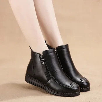 2019 winter short boots warm plus velvet flat soft bottom non-slip comfortable middle-aged and elderly women
2019 winter short boots warm plus velvet flat soft bottom non-slip comfortable middle-aged and elderly women