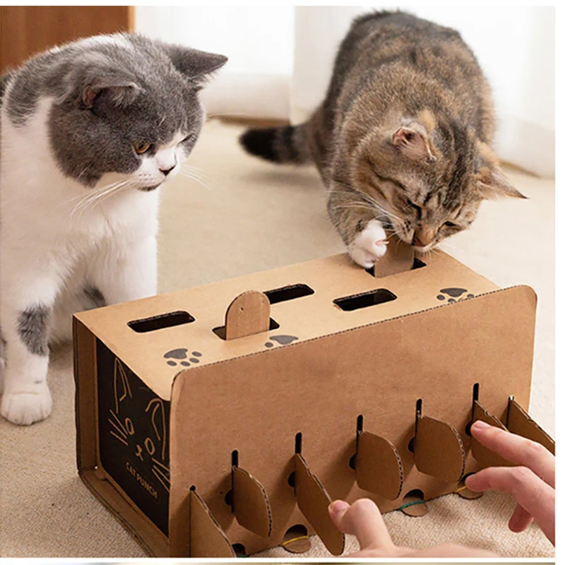 Funny Cat Toy Hamster Machine Box Thickened corrugated paper Pet Supplies Whac-A-Mole Mouse Pet Supplies Interactive Puzzle Play
Funny Cat Toy Hamster Machine Box Thickened corrugated paper Pet Supplies Whac-A-Mole Mouse Pet Supplies Interactive Puzzle Play