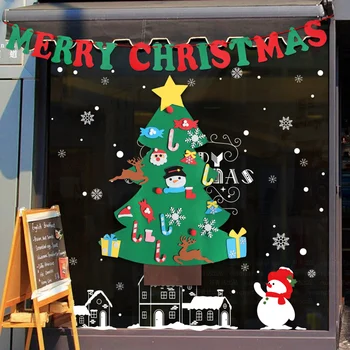 Besegad DIY Felt Christmas Xmas Tree with 26-Ornaments + 3PCS Letter Banners Garland Bunting Sign for Party Hanging Decorations 
Besegad DIY Felt Christmas Xmas Tree with 26-Ornaments + 3PCS Letter Banners Garland Bunting Sign for Party Hanging Decorations