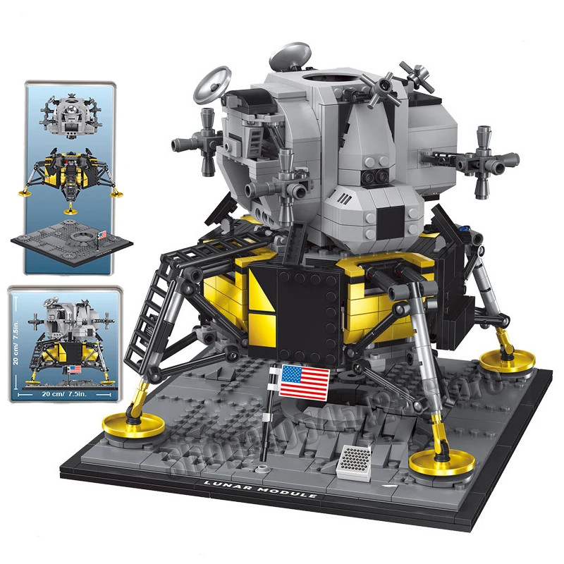 NEW MOC Ideas series Apollo 11 Lunar Lander Building Blocks Bricks Compatible lepining 10266 Education Toys for children gift
NEW MOC Ideas series Apollo 11 Lunar Lander Building Blocks Bricks Compatible lepining 10266 Education Toys for children gift