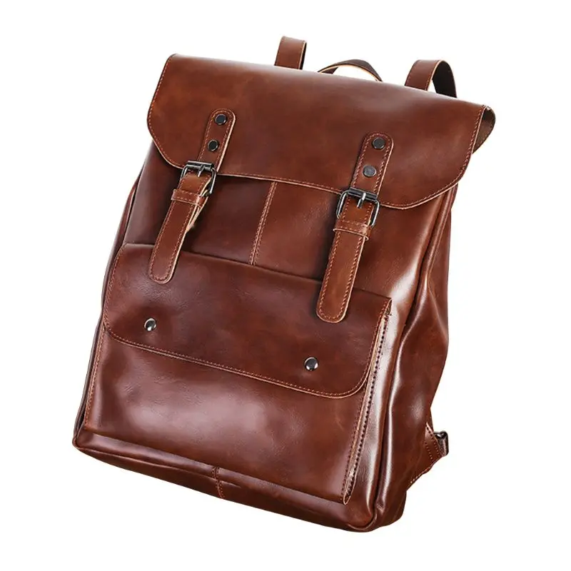Students Retro Backpack PU Leather Rucksack Front Side Pockets Shoulder Bag U50C
Students Retro Backpack PU Leather Rucksack Front Side Pockets Shoulder Bag U50C