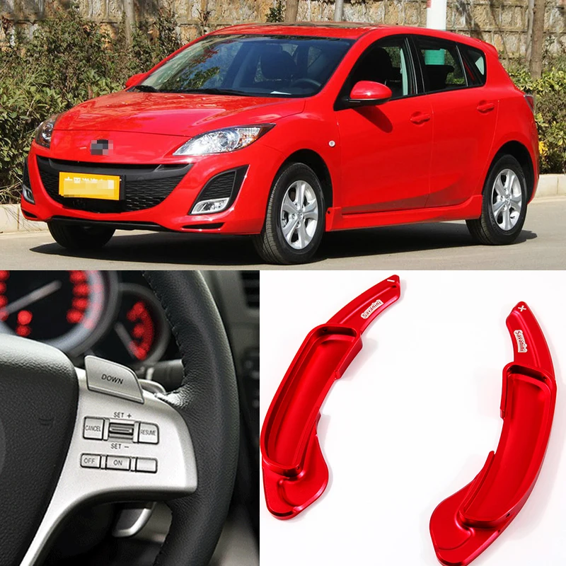 2pcs Steering Wheel Aluminum Shift Paddle Shifter Extension For Mazda 3 2011-16 Car-Styling 
2pcs Steering Wheel Aluminum Shift Paddle Shifter Extension For Mazda 3 2011-16 Car-Styling