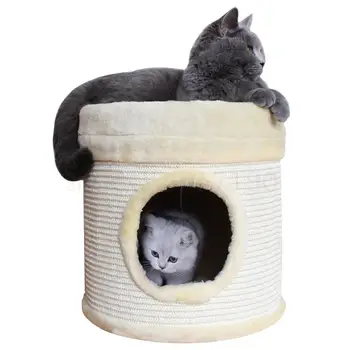 Small cat climbing frame with cat nest exit cat toy scratch post wear-resistant sisal grab board cat house
Small cat climbing frame with cat nest exit cat toy scratch post wear-resistant sisal grab board cat house
