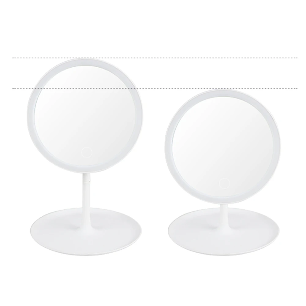 Stepless Dimmable Makeup Mirror With LED Light 90 Degree Rotation Detachable Desktop Cosmetic Vanity Mirror with Storage Base
Stepless Dimmable Makeup Mirror With LED Light 90 Degree Rotation Detachable Desktop Cosmetic Vanity Mirror with Storage Base