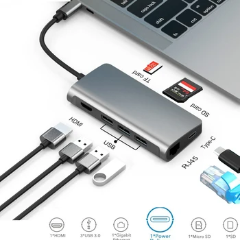 Basix USB HUB Type C to HDMI/USB 3.0/RJ45/SD/TF/PD Adapter For Macbook Pro Huawei P20 Samsung S10 type-c hub
Basix USB HUB Type C to HDMI/USB 3.0/RJ45/SD/TF/PD Adapter For Macbook Pro Huawei P20 Samsung S10 type-c hub