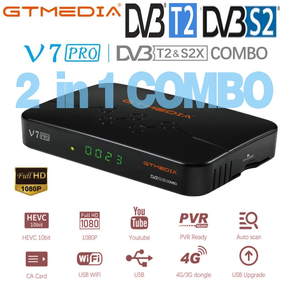 В наличии, H265/Hevc 10 бит Dolby AC3 DVB-S2 DVB T2 GTmedia V7 PRO, обновленный с V7 Plus спутниковый ТВ-приемник DVB-T/T2
В наличии, H265/Hevc 10 бит Dolby AC3 DVB-S2 DVB T2 GTmedia V7 PRO, обновленный с V7 Plus спутниковый ТВ-приемник DVB-T/T2