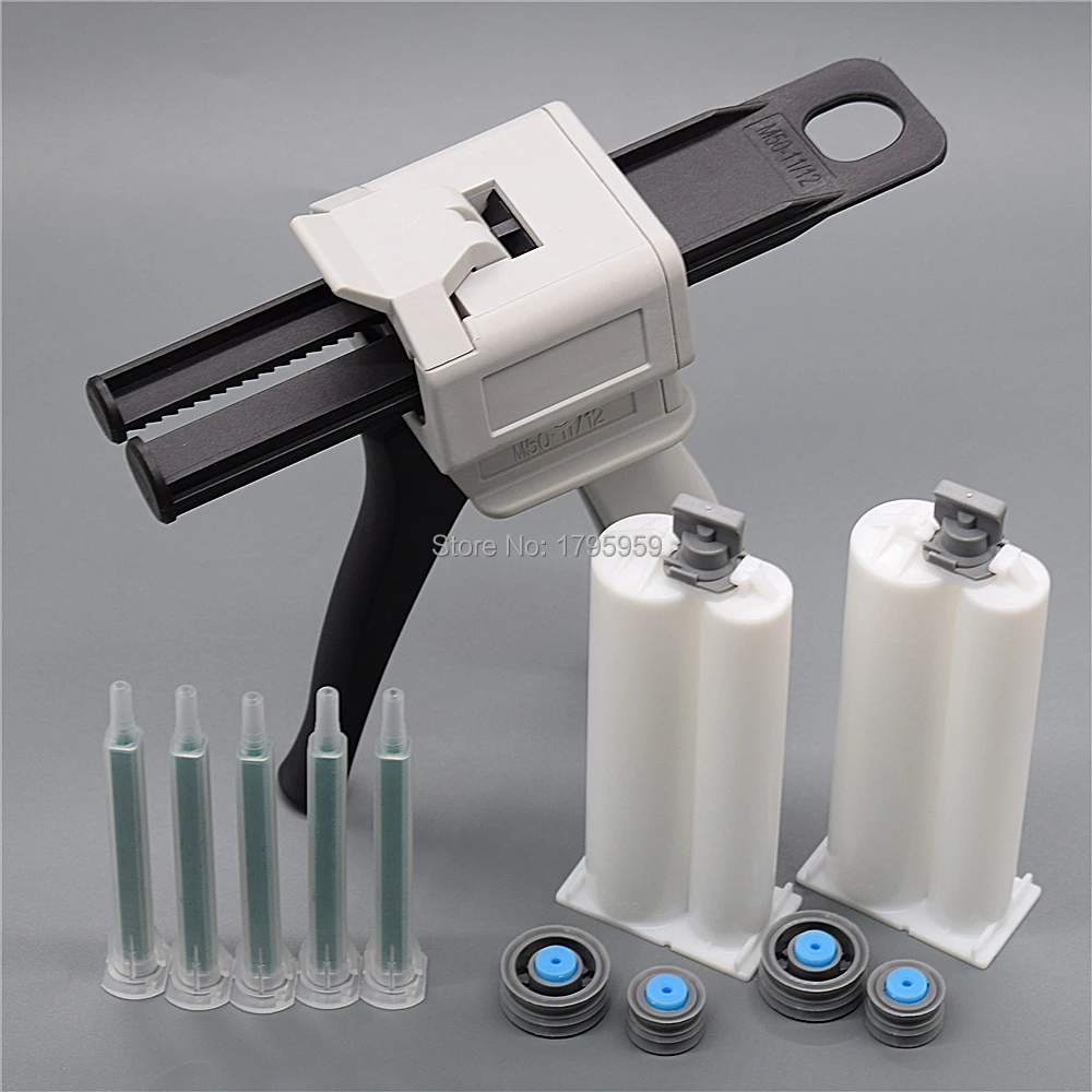 50ml Manual Caulking Gun Two Component 1:2 AB Glue Gun Dispenser with 2pc 50ml 1:2 Empty Dual-Barrel Cartridge 5pc AB Mixed Tube
50ml Manual Caulking Gun Two Component 1:2 AB Glue Gun Dispenser with 2pc 50ml 1:2 Empty Dual-Barrel Cartridge 5pc AB Mixed Tube