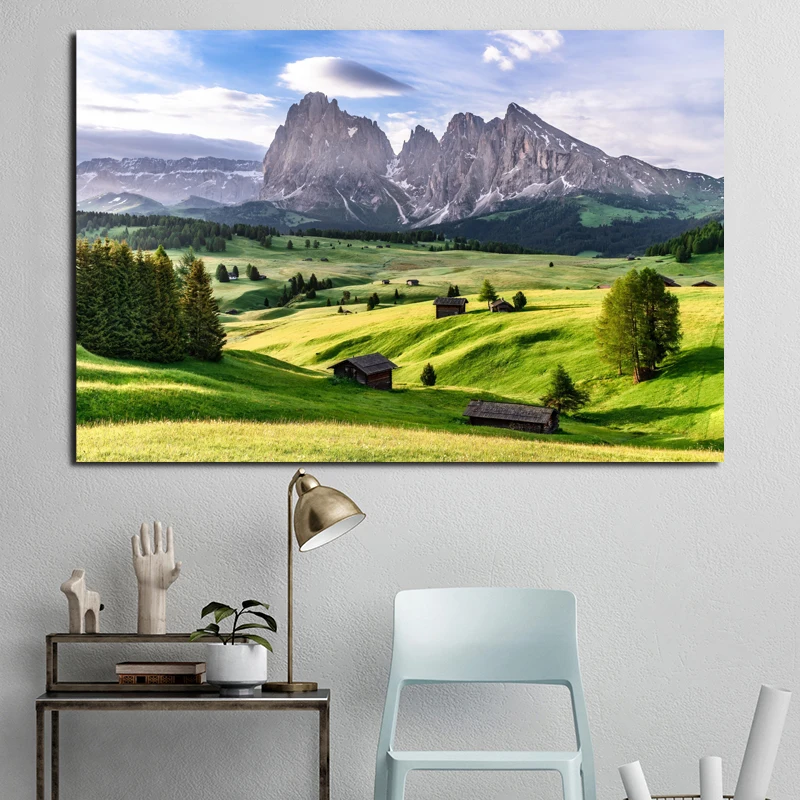 Alps Dolomite Mountain Landscape Canvas Painting Print Living Room Home Decor Modern Wall Art Oil Painting Poster Salon Pictures
Alps Dolomite Mountain Landscape Canvas Painting Print Living Room Home Decor Modern Wall Art Oil Painting Poster Salon Pictures
