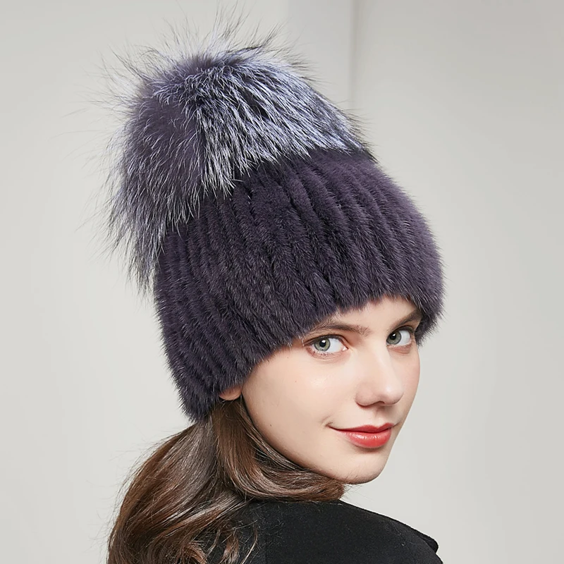 Mink hat new winter women's real mink hat ear protection luxury high quality plush pompom hat
Mink hat new winter women's real mink hat ear protection luxury high quality plush pompom hat