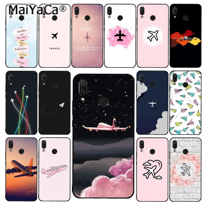 Чехол для телефона MaiYaCa Airplane fly travel cloud Plane Xiaomi Redmi8 4X 6A 9 8A note pro 5Plus Note4 5 7 Note8Pro|Бамперы|