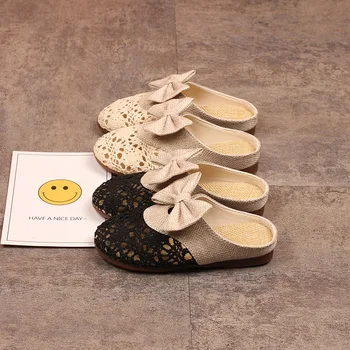 Koovan Summer Girls Slippers Kids 2020 New Casual Mesh Hollow Linen Outer Wear Half Slippers Bow Children Princess Shoes 
Koovan Summer Girls Slippers Kids 2020 New Casual Mesh Hollow Linen Outer Wear Half Slippers Bow Children Princess Shoes