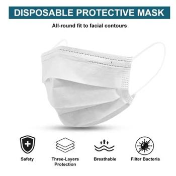 Fast Delivery 3-Layer Mask 50 Pieces Face Mouth Masks Non-Woven Disposable Anti-Dust Meltblown Cloth Masks Ear Hooks Masks
Fast Delivery 3-Layer Mask 50 Pieces Face Mouth Masks Non-Woven Disposable Anti-Dust Meltblown Cloth Masks Ear Hooks Masks