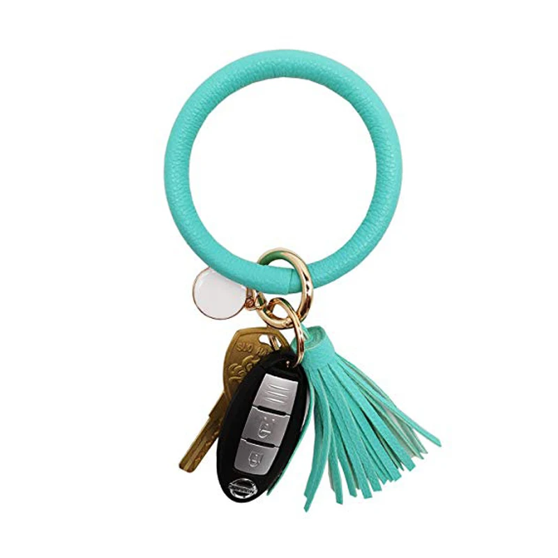 Multicolor PU Leather O Key Chain Custom Circle Tassel Wristlet Bangle Keychains Women Girl Key Ring Statement Jewelry
Multicolor PU Leather O Key Chain Custom Circle Tassel Wristlet Bangle Keychains Women Girl Key Ring Statement Jewelry