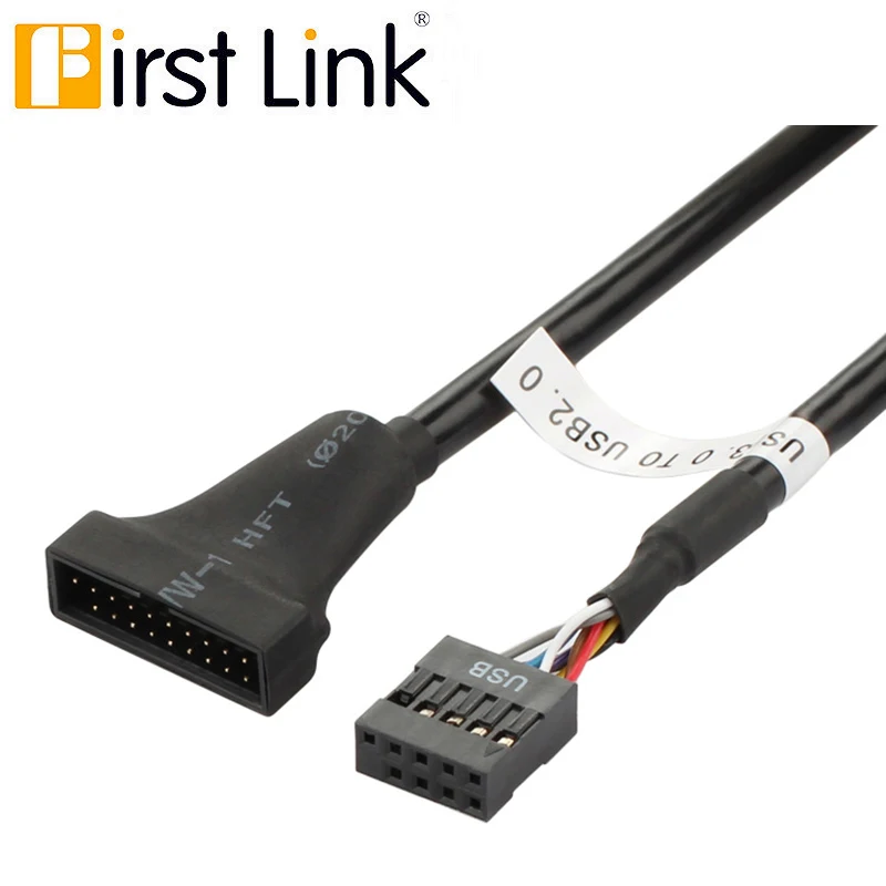 Internal USB 2.0 9-pin to USB 3.0 motherboard 20-pin adapter cable, USB 3.0 female to 9 PIN USB2.0 motherboard network converte
Internal USB 2.0 9-pin to USB 3.0 motherboard 20-pin adapter cable, USB 3.0 female to 9 PIN USB2.0 motherboard network converte