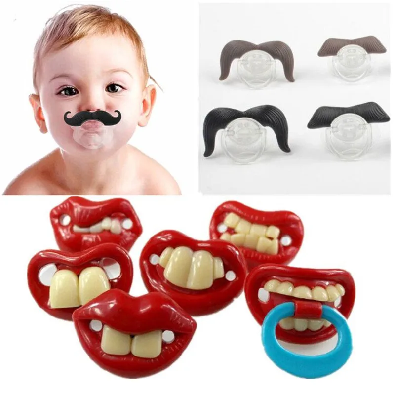 

Silicone Funny Nipple Dummy Baby Soother Joke Prank Toddler Pacy Orthodontic Nipples Teether Baby Pacifier Christmas Gift 2020