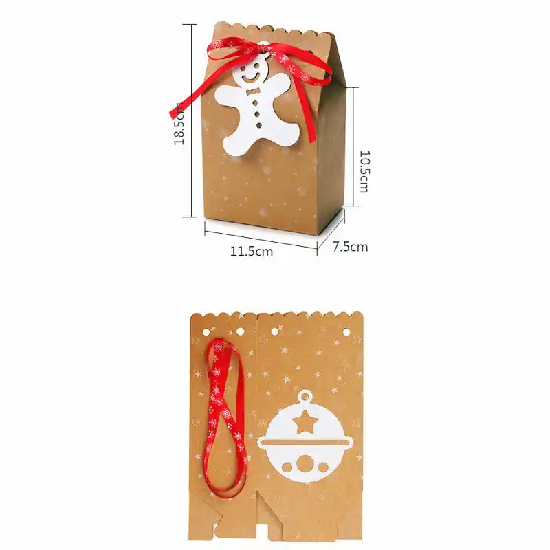 1pcs kraft paper bags candy sweet candy cookie packaging box