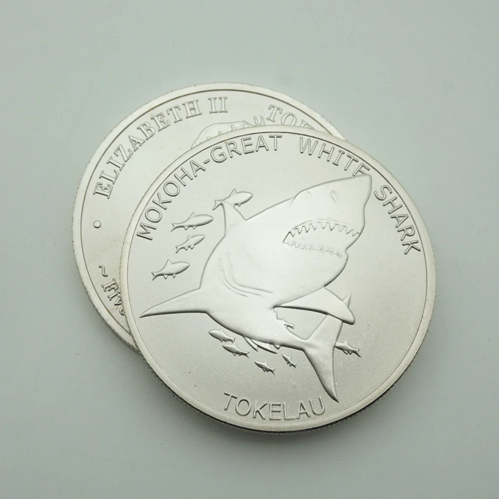 Non Magnetic Great white shark Souvenir Coins Animal Protection Commemorative Coin
Non Magnetic Great white shark Souvenir Coins Animal Protection Commemorative Coin